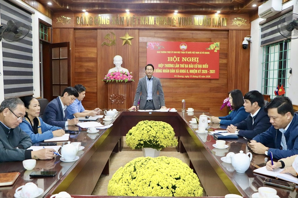 Hội nghị hiệp thương lần thứ ba Bầu cử đại biểu HĐND xã Vũ Quang, khóa II, nhiệm kỳ 2026 – 2031