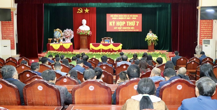 Hội đồng nhân dân xã Vũ Quang khóa I, nhiệm kỳ 2021 - 2026 tổ chức Kỳ họp thứ 7