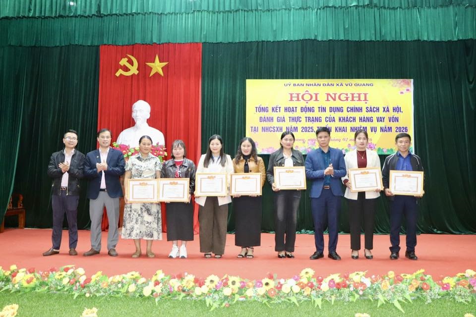 Xã Vũ Quang tổng kết hoạt động tín dụng chính sách xã hội năm 2025
