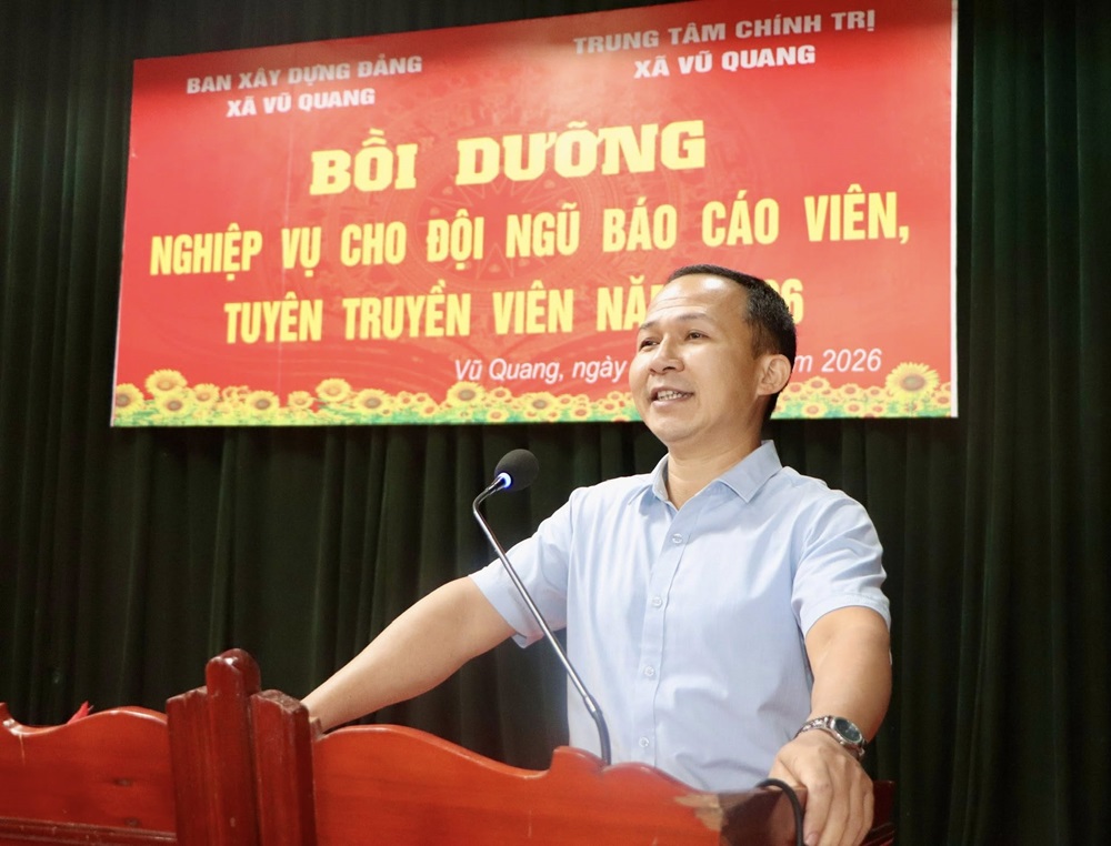 Xã Vũ Quang nâng cao năng lực đội ngũ báo cáo viên, tuyên truyền viên