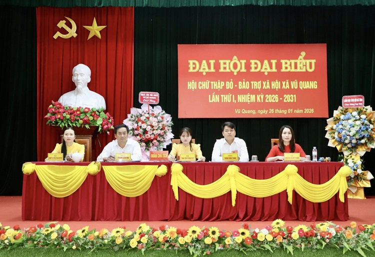 Đại hội Đại biểu Chữ thập đỏ - Bảo trợ xã hội xã Vũ Quang lần thứ I, nhiệm kỳ 2026 - 2031