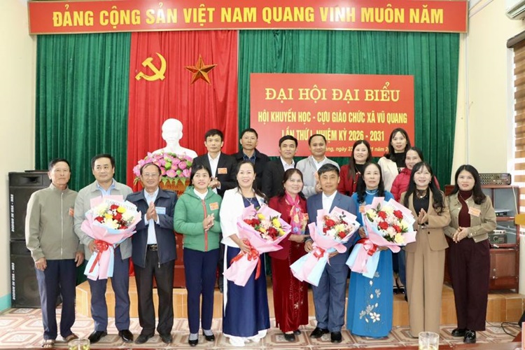 Đại hội đại biểu Hội Khuyến học - Cựu giáo chức xã Vũ Quang lần thứ nhất, nhiệm kỳ 2026 - 2031.