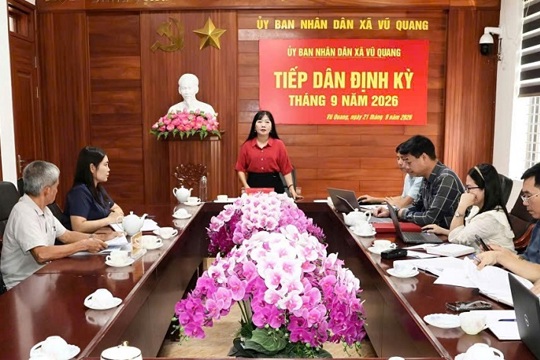 UBND xã Vũ Quang tổ chức phiên tiếp công dân định kỳ tháng 9/2026