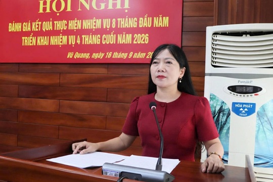 Xã Vũ Quang tổ chức hội nghị đánh giá kết quả thực hiện các Chương trình mục tiêu quốc gia 8 tháng đầu năm 2026 