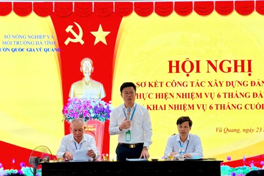 Vườn Quốc gia Vũ Quang sơ kết công tác xây dựng Đảng, thực hiện nhiệm vụ chính trị 6 tháng đầu năm 2026.