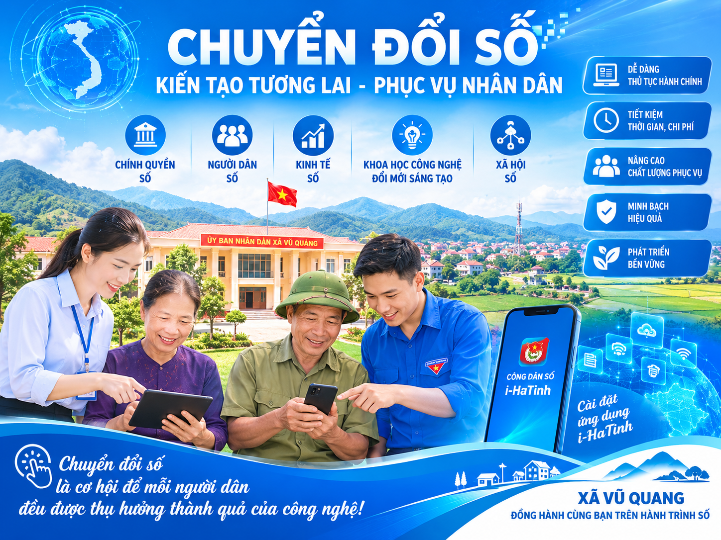 Ứng dụng Chuyển đổi số cấp xã