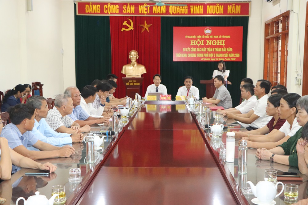 Uỷ ban Mặt trận Tổ quốc Việt Nam xã Vũ Quang sơ kết công tác Mặt trận 6 tháng đầu năm 2026.