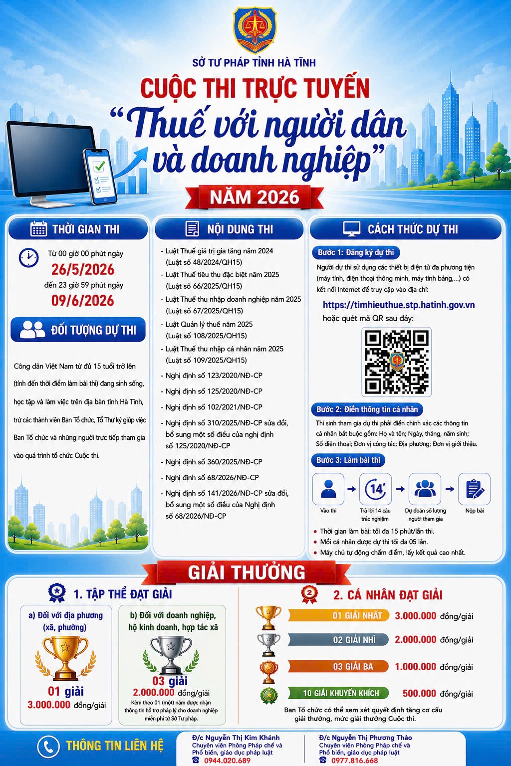 Thông tin cuộc thi trực tuyến "Thuế với người dân và doanh nghiệp"