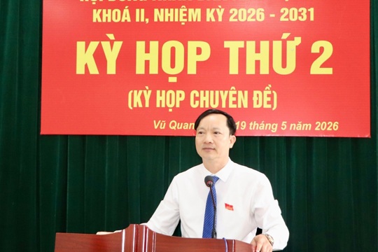 Kỳ họp thứ hai (kỳ họp chuyên đề) HĐND xã Vũ Quang khóa II, nhiệm kỳ 2026 – 2031. 